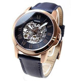  Shop Authentic Fossil Grant Automatic Skeleton Blue Dial Blue Leather Strap Watch for Men - ME3102 - Luxxuri
