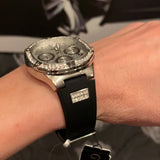  Shop Authentic Guess Duchess Crystals Silver Dial Black Silicon Strap Watch For Women - GW0619L1 - Luxxuri