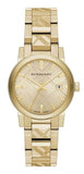  Shop Authentic Burberry The City Gold Dial Gold Steel Strap Watch for Women - BU9234 - Luxxuri