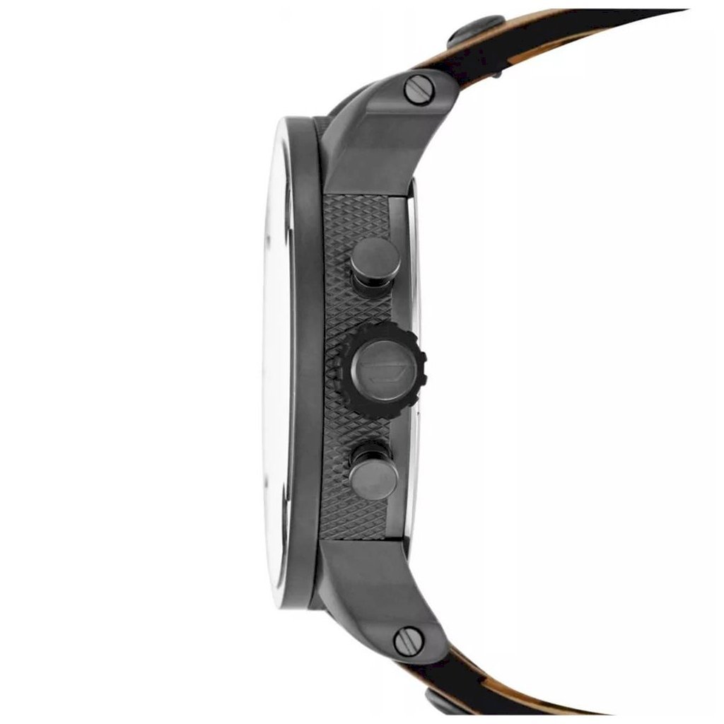  Shop Authentic Diesel SBA Dual Time Chronograph White Dial Brown Leather Strap Watch For Men - DZ7269 - Luxxuri