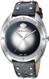  Shop Authentic Versace Shadov Quartz Silver Dial Black Snake Leather Strap Watch for Women - VEBM00118 - Luxxuri