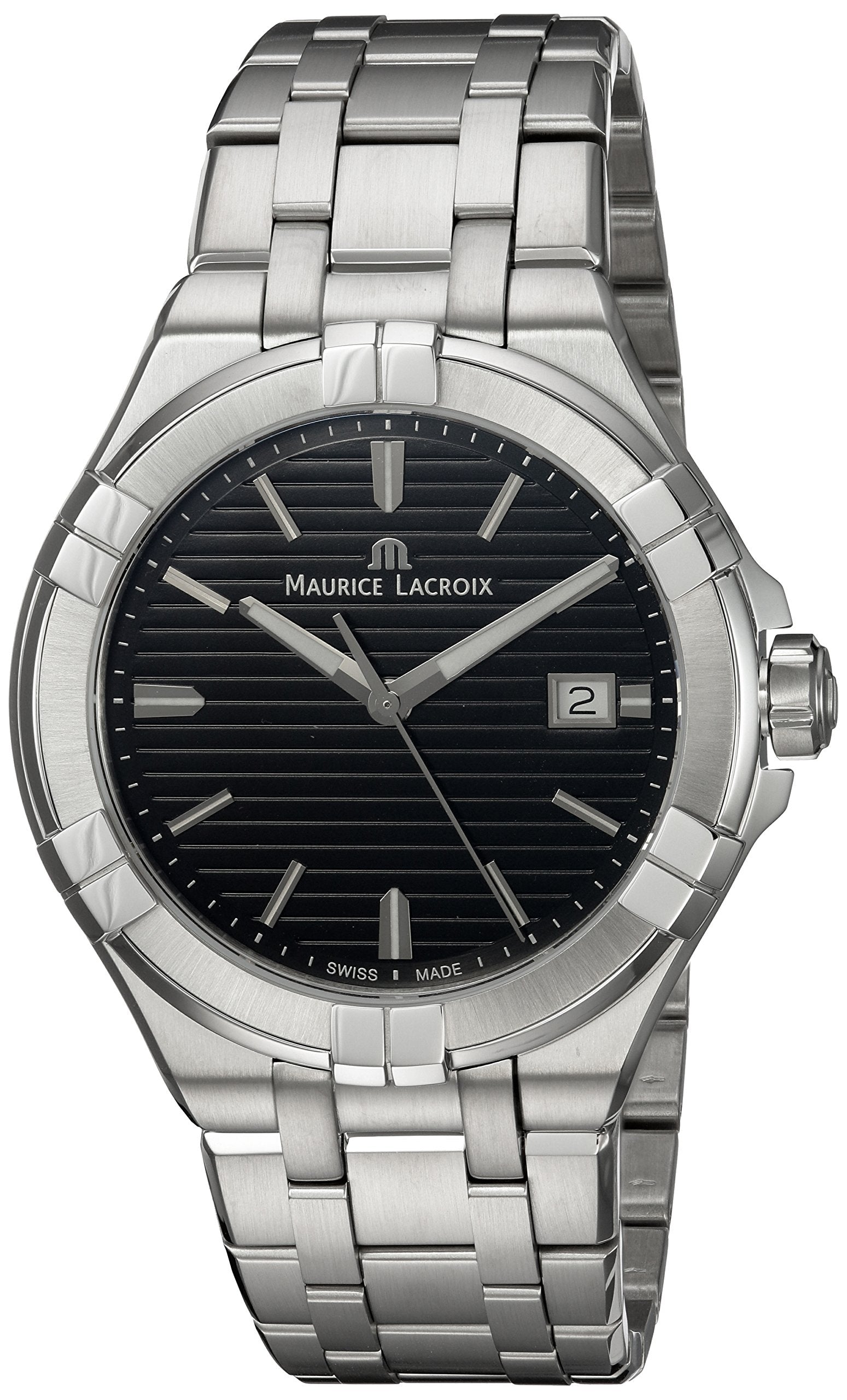  Shop Authentic Maurice Lacroix Aikon Venturer Black Dial Silver Steel Strap Watch for Men - AI1008-SS002-331-1 - Luxxuri