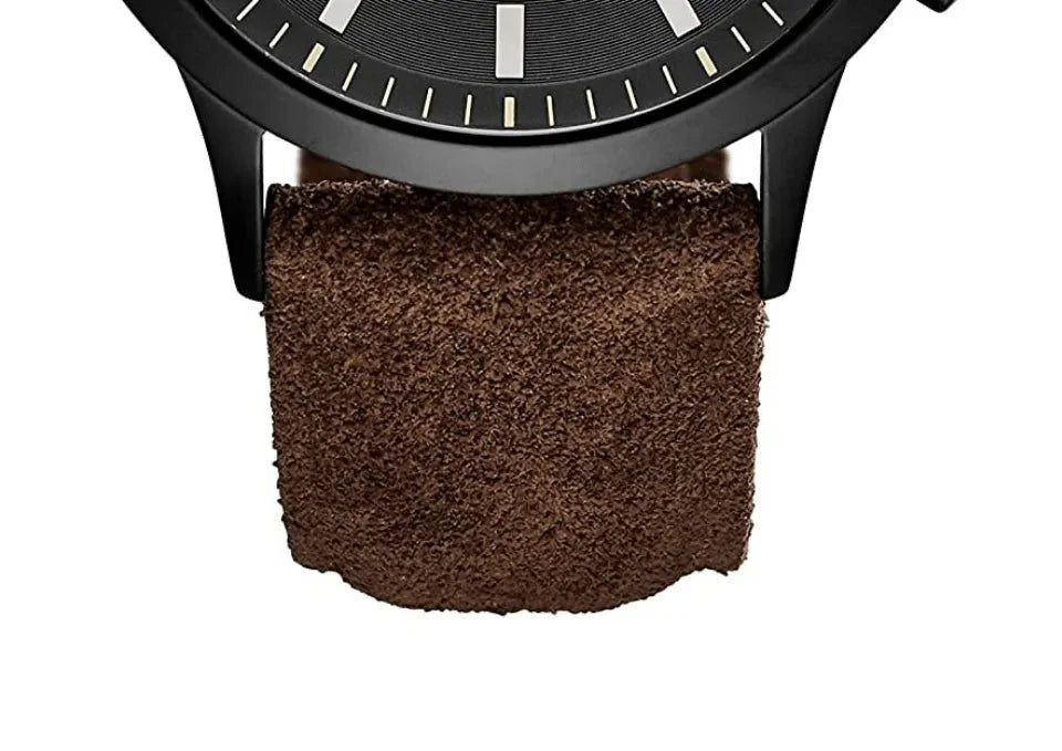  Shop Authentic Emporio Armani Chronograph Black Dial Brown Leather Strap Watch For Men - AR11078 - Luxxuri
