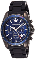  Shop Authentic Emporio Armani Sigma Chronograph Blue Dial Black Silicone Strap Watch For Men - AR6121 - Luxxuri