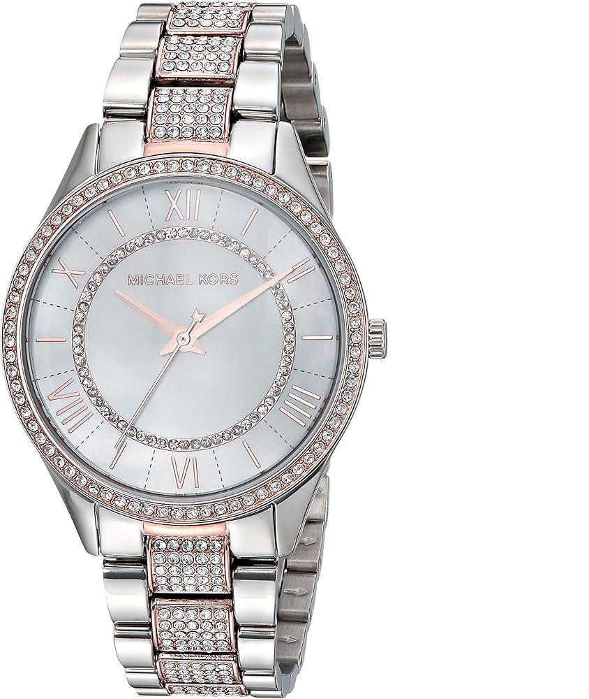 Shop Authentic Michael Kors Lauryn Quartz Mother of Pearl White Dial Two Tone Steel Strap Watch For Women - MK4366 - Luxxuri