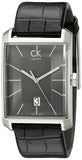  Shop Authentic Calvin Klein Window Black Dial Black Leather Strap Watch for Men - K2M21107 - Luxxuri