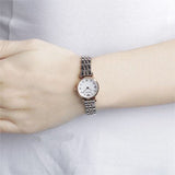  Shop Authentic Emporio Armani Mother of Pearl Dial Two Tone Steel Strap Watch For Women - AR1689 - Luxxuri