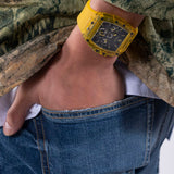  Shop Authentic Guess Phoenix Multi Function Black Dial Yellow Rubber Strap Watch for Men - GW0203G6 - Luxxuri