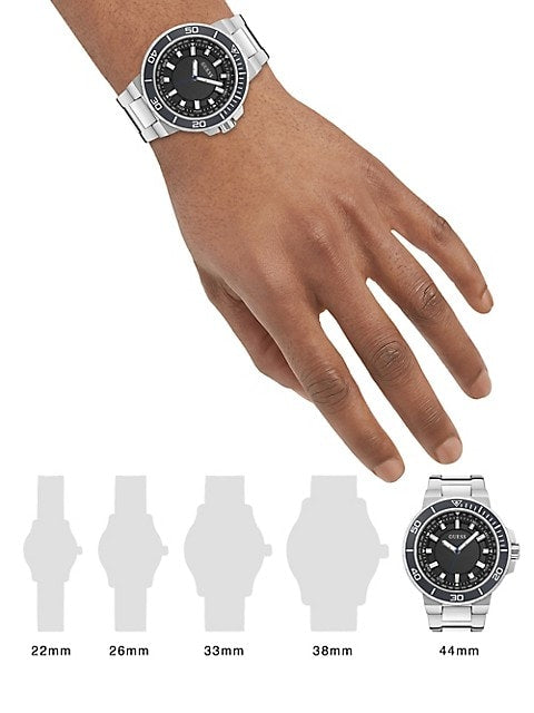  Shop Authentic Guess Track Black Dial Silver Steel Strap Watch for Men - GW0426G1 - Luxxuri