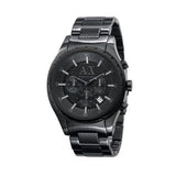  Shop Authentic Armani Exchange Chronograph Black Dial Black Steel Strap Watch for Men - AX1058 - Luxxuri