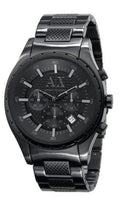  Shop Authentic Armani Exchange Chronograph Black Dial Black Steel Strap Watch for Men - AX1058 - Luxxuri