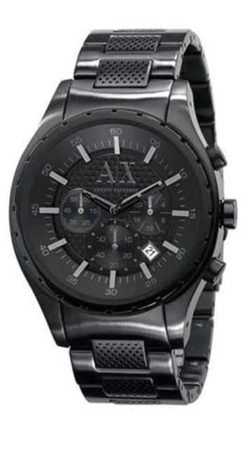  Shop Authentic Armani Exchange Chronograph Black Dial Black Steel Strap Watch for Men - AX1058 - Luxxuri