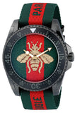  Shop Authentic Gucci Dive Green & Red Dial Green & Red Nylon Strap Watch For Men - YA136216 - Luxxuri