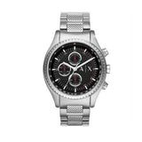  Shop Authentic Armani Exchange The Driver Chronograph Black Dial Silver Steel Strap Watch For Men - AX1612 - Luxxuri