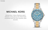  Shop Authentic Michael Kors Maritime Three-Hand Blue Dial Two Tone Steel Strap Watch for Men - MK9169 - Luxxuri
