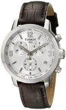  Shop Authentic Tissot PRC 200 Chronograph Silver Dial Brown Leather Strap Watch For Men - T055.417.16.037.00 - Luxxuri