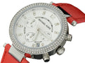  Shop Authentic Michael Kors Parker Silver Dial Red Leather Strap Watch for Women - MK2278 - Luxxuri