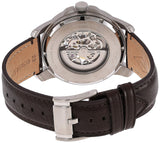  Shop Authentic Fossil Grant Automatic Skeleton Black Dial Brown Leather Strap Watch for Men - ME3100 - Luxxuri