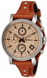  Shop Authentic Fossil Original Boyfriend Sport Chronograph Beige Dial Brown Leather Strap Watch for Women - ES4046 - Luxxuri