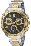  Shop Authentic Versace Dylos Chronograph Black Dial Two Tone Steel Strap Watch for Men - VQC100016 - Luxxuri