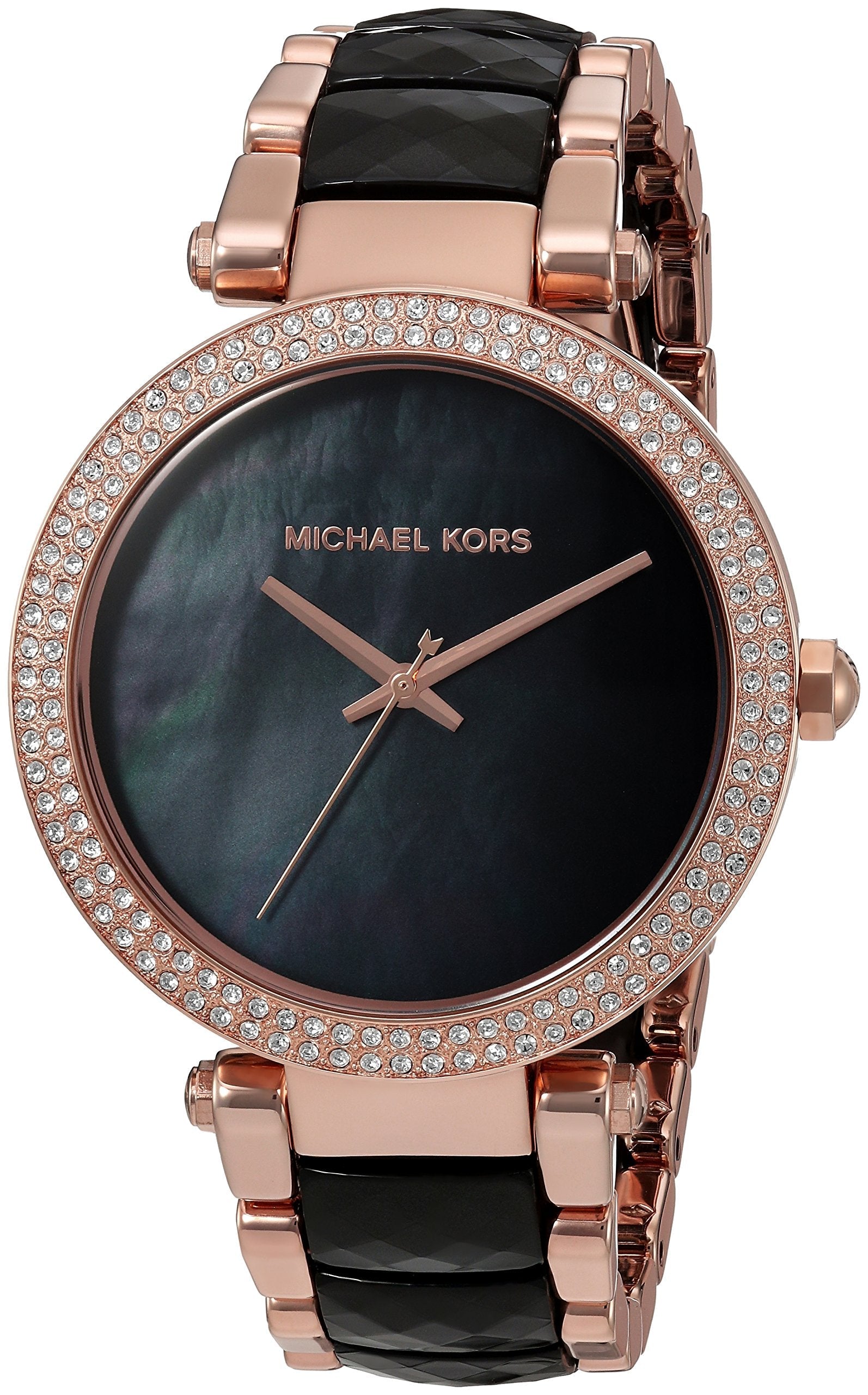  Shop Authentic Michael Kors Parker Mother of Pearl Black Dial Two Tone Steel Strap Watch for Women - MK6414 - Luxxuri