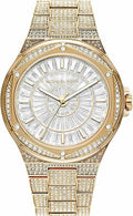  Shop Authentic Michael Kors Lennox Three Hand Crystals White Dial Gold Steel Strap Watch For Women - MK6991 - Luxxuri