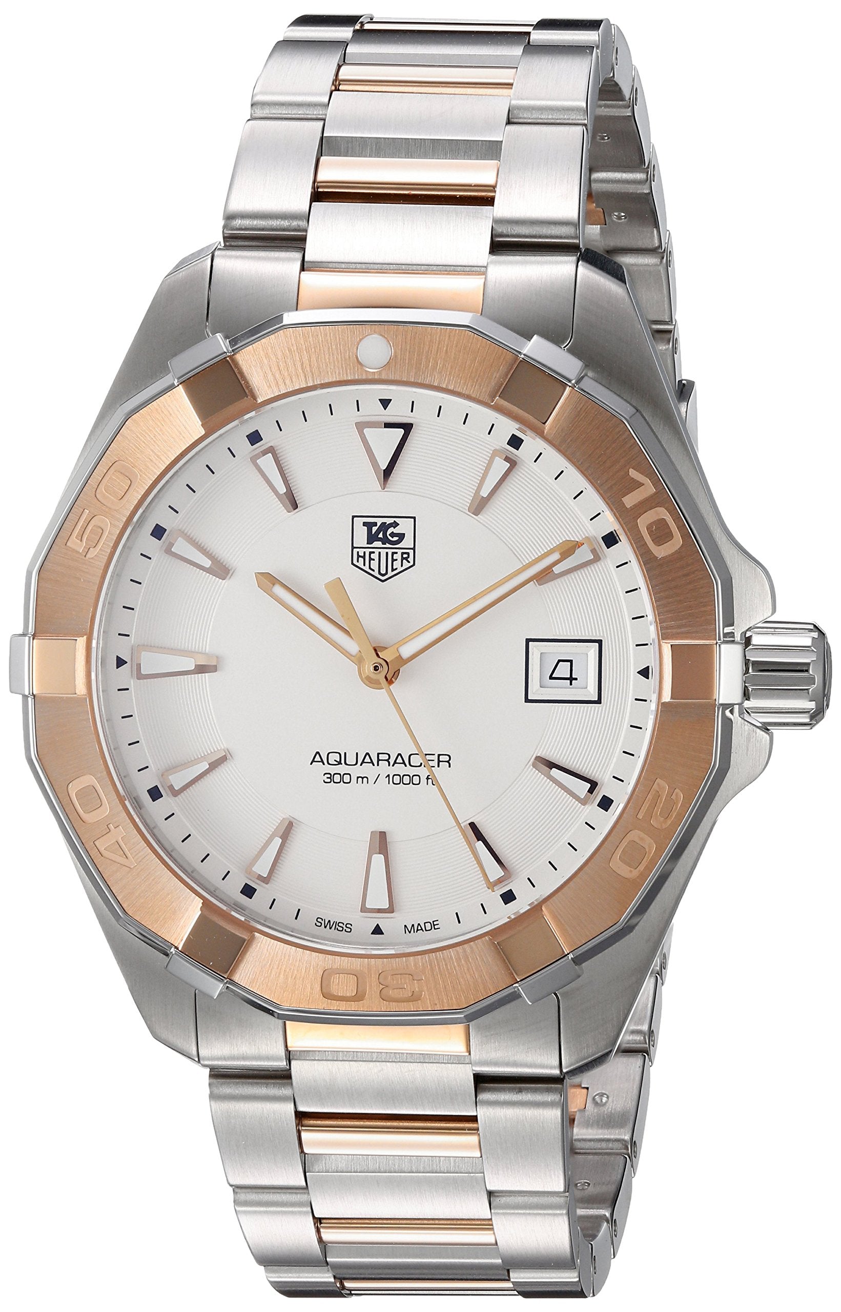  Shop Authentic Tag Heuer Aquaracer Quartz White Dial Silver Strap Watch for Men - WAY1150.BD0911 - Luxxuri