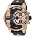  Shop Authentic Diesel Little Daddy Black & Gold Dial Black Leather StrapWatch For Men - DZ7282 - Luxxuri