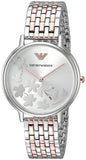  Shop Authentic Emporio Armani Silver Sunray Dial Two Tone Steel Strap Watch For Women - AR11113 - Luxxuri