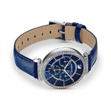 Shop Authentic Swarovski Era Journey Blue Dial Blue Leather Strap Watch for Women - 5479239 - Luxxuri