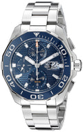  Shop Authentic Tag Heuer Aquaracer Calibre 16 43mm Blue Dial Silver Steel Strap Watch for Men - CAY211B.BA0927 - Luxxuri