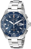  Shop Authentic Tag Heuer Aquaracer Calibre 16 43mm Blue Dial Silver Steel Strap Watch for Men - CAY211B.BA0927 - Luxxuri