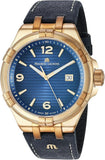  Shop Authentic Maurice Lacroix Aikon Date Limited Edition Blue Dial Blue Leather Strap Watch For Men - AI1028-BRZ01-420-1 - Luxxuri