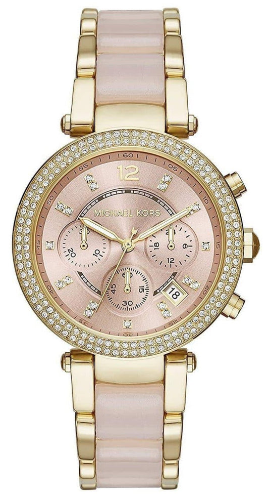  Shop Authentic Michael Kors Parker Gold Dial Two Tone Steel Strap Watch for Women - MK6326 - Luxxuri