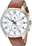  Shop Authentic Tommy Hilfiger Dean Quartz Multifunction White Dial Brown Leather Strap Watch for Men - 1791274 - Luxxuri