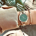  Shop Authentic Daniel Wellington Iconic Link Emerald Green Dial Rose Gold Steel Strap Watch For Women - DW00100419 - Luxxuri