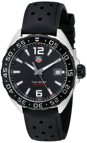  Shop Authentic Tag Heuer Formula 1 Quartz Black Dial Black Rubber Strap Watch for Men - WAZ1110.FT8023 - Luxxuri