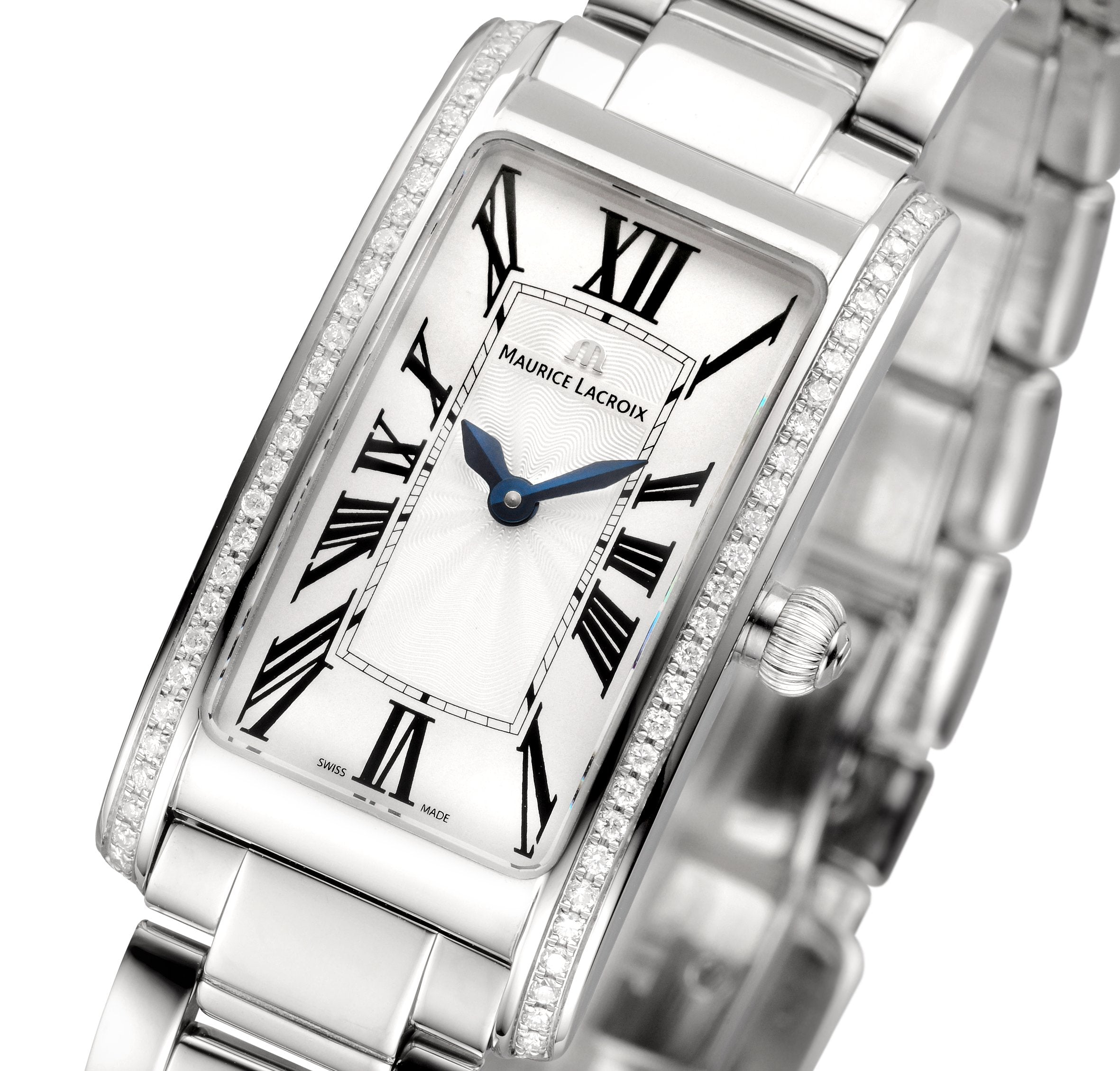 Maurice Lacroix Fiaba Diamonds White Dial Silver Steel Strap Watch for Women - FA2164-SD532-118