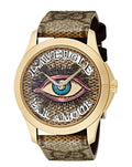  Shop Authentic Gucci G Timeless Eye Beige Dial Beige Leather Strap Watch For Men - YA1264022 - Luxxuri