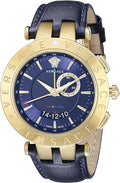  Shop Authentic Versace Race GMT Blue Dial Blue Leather Strap Watch For Men - 29G70D282 - Luxxuri