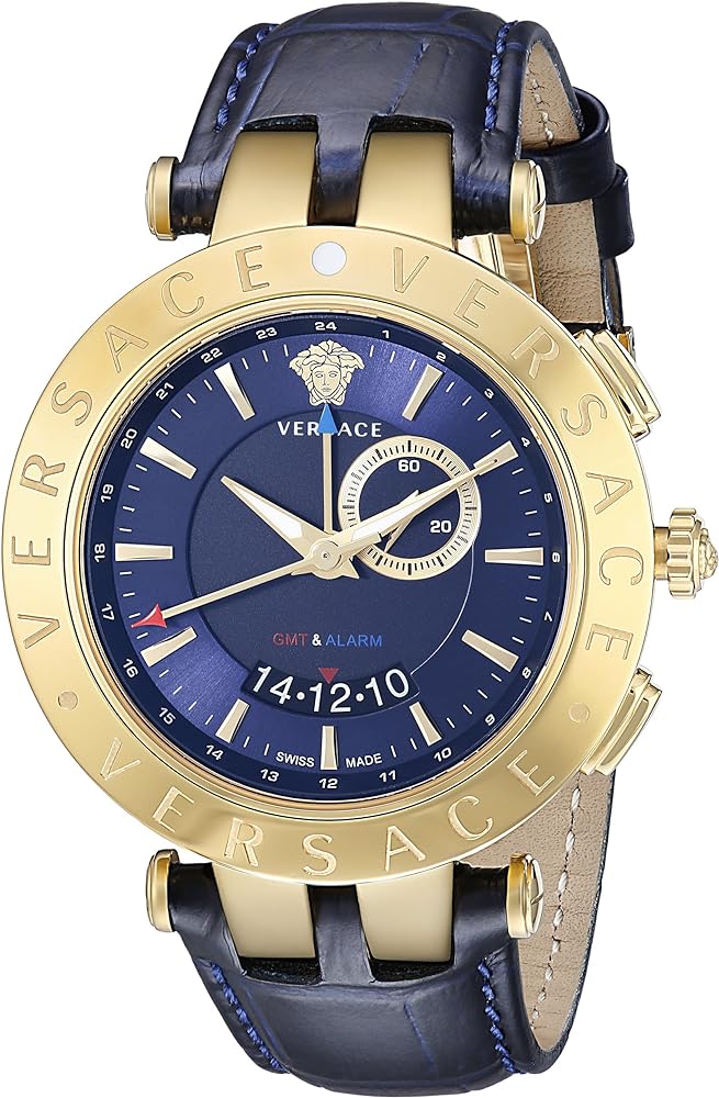  Shop Authentic Versace Race GMT Blue Dial Blue Leather Strap Watch For Men - 29G70D282 - Luxxuri