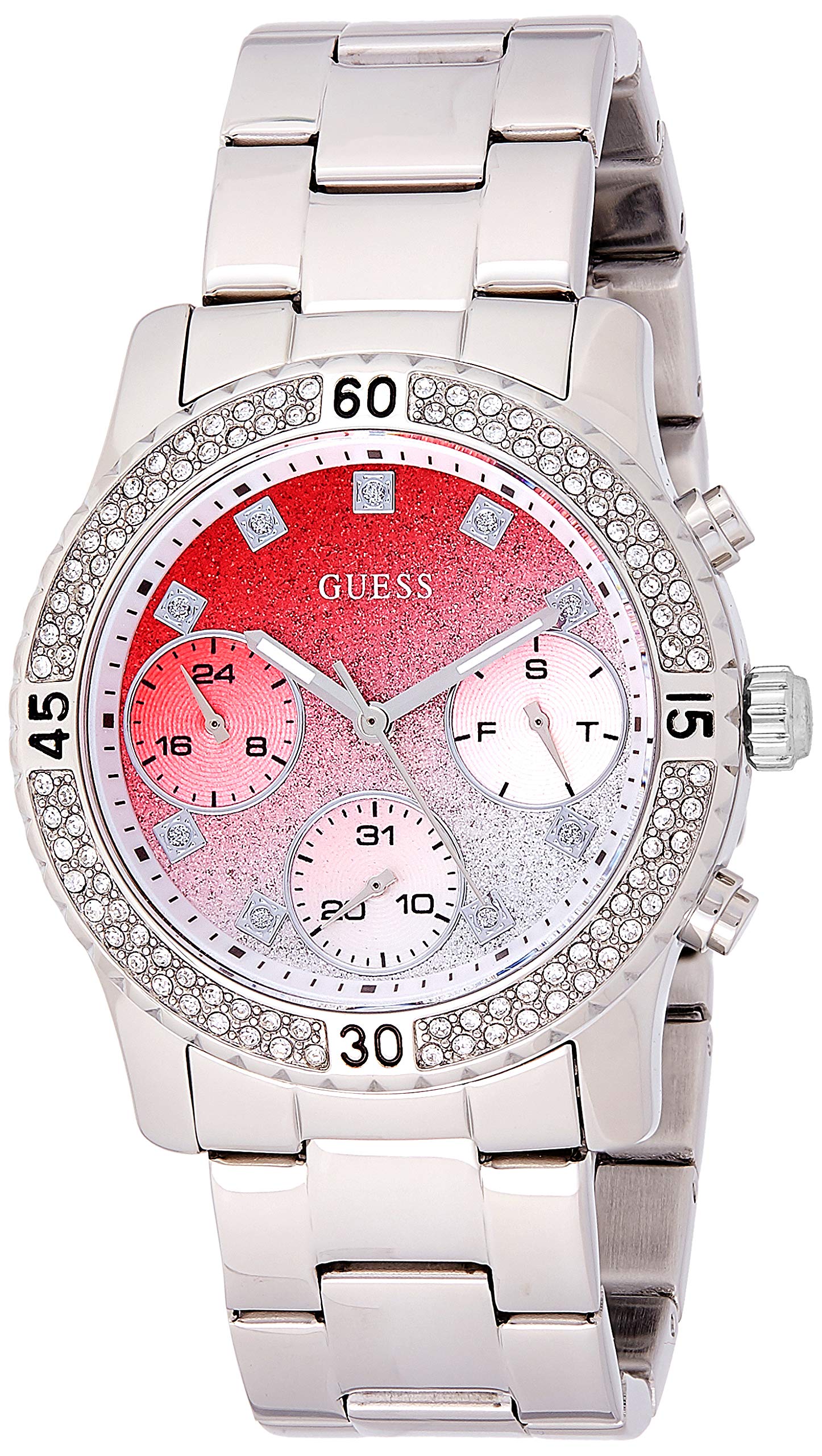  Shop Authentic Guess Confetti Diamonds Silver Dial Silver Steel Strap Watch for Women - W0774L7 - Luxxuri