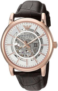 Shop Authentic Emporio Armani Meccanico Silver Skeleton Dial Brown Leather Strap Watch For Men - AR1983 - Luxxuri