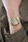  Shop Authentic Guess Eclipse Gold Dial Gold Steel Strap Watch for Women - GW0314L2 - Luxxuri