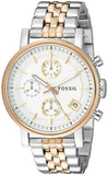  Shop Authentic Fossil Boyfriend Chronograph White Dial Two Tone Steel Strap Watch for Women - ES3840 - Luxxuri