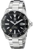  Shop Authentic Tag Heuer Aquaracer Black Dial Silver Steel Strap Strap Watch for Men - WAY201A.BA0927 - Luxxuri