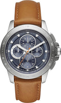  Shop Authentic Michael Kors Ryker Chronograph Analog Blue Dial Brown Leather Strap Watch For Men - MK8518 - Luxxuri