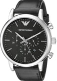  Shop Authentic Emporio Armani Dress Analog Black Dial Black Leather Strap Watch For Men - AR8029 - Luxxuri