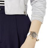  Shop Authentic Swarovski Crystalline Hours Quartz Grey Dial Black Leather Strap Watch for Women - 5344635 - Luxxuri