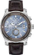  Shop Authentic Guess Pinnacle Chronograph Quartz Blue Dial Brown Leather Strap Watch For Men - W0673G1 - Luxxuri